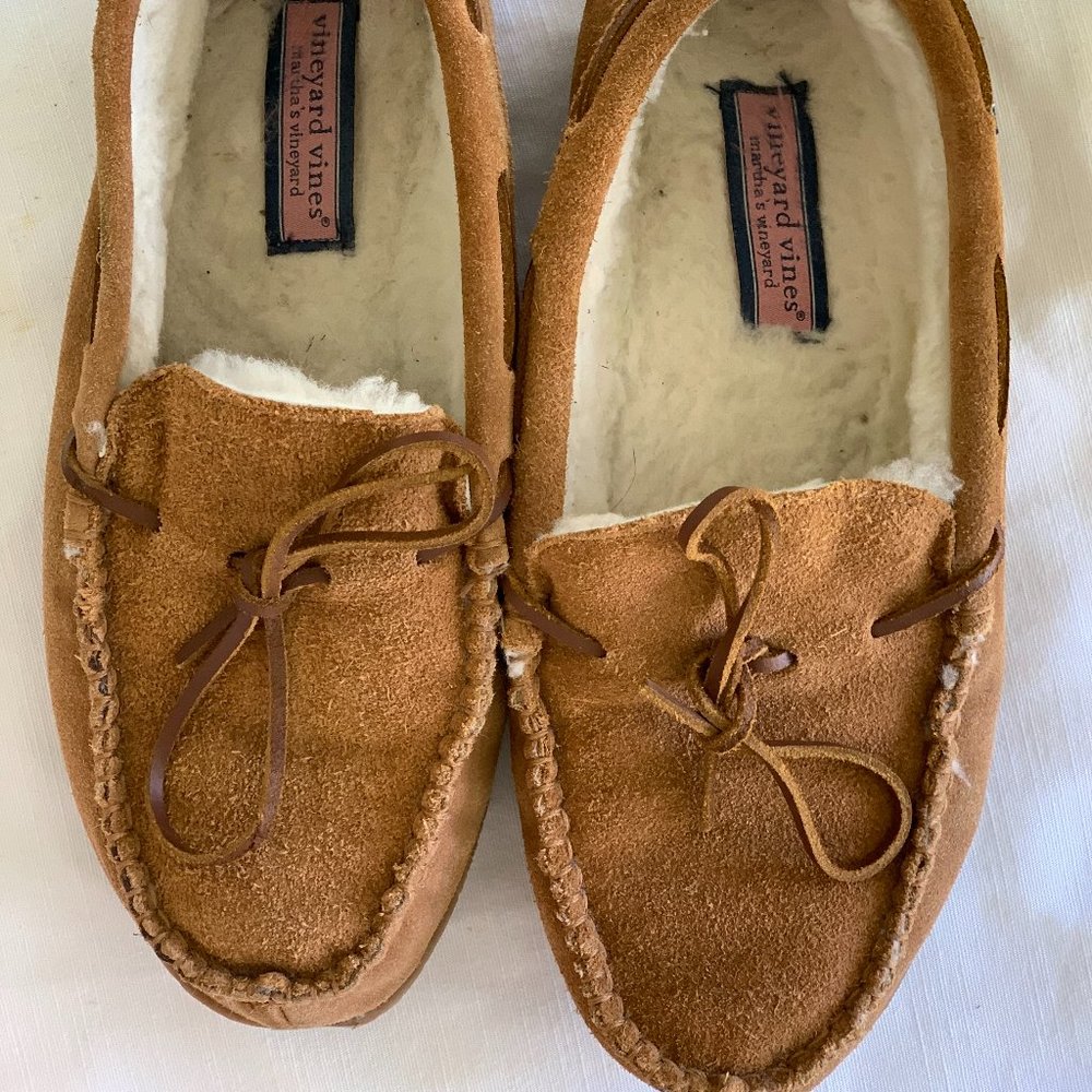 Vineyard Vines Tan Suede Moccasins Size 9M Mens